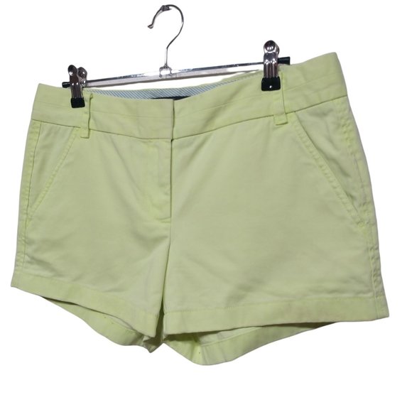 J. Crew Lime Green 3" Classic Chino Shorts Size 4 - Picture 5 of 11